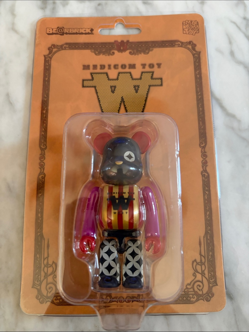 Medicom Toy West Bearbrick Figure - Multicolor